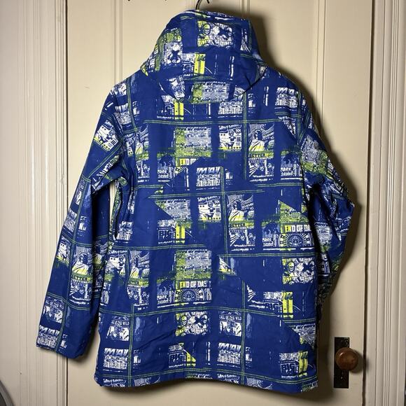 RIDE Snowboards Jacket Men LARGE Outdoor Winter Snow Ski Graphic Blue Green - Picture 3 of 13